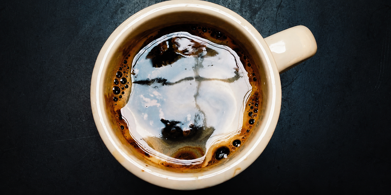 Long black coffee with preserved crema, Australia's signature black coffee