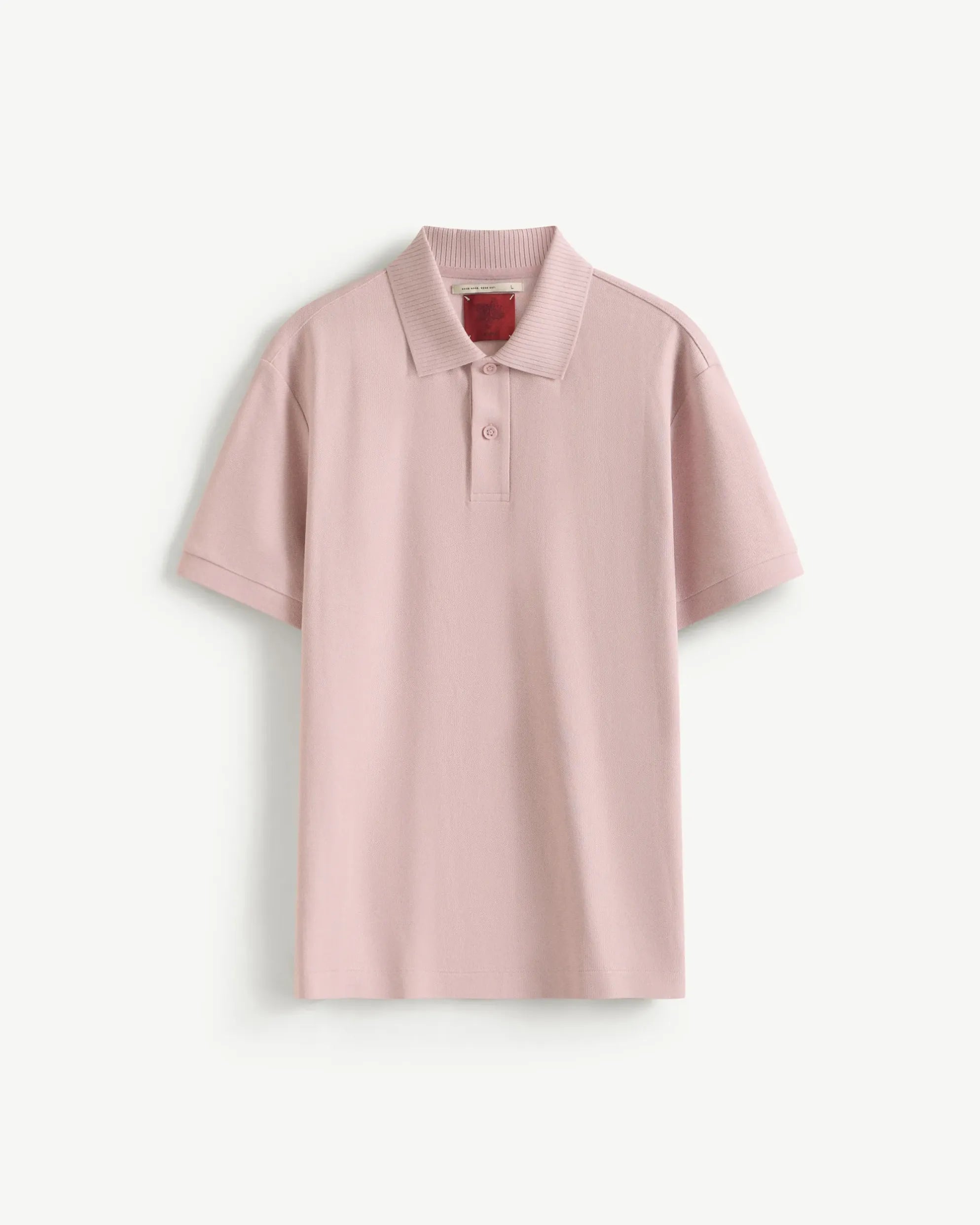 Burnished Lilac — Men's S.Cafe Short-Sleeve Polo Shirt — Ribbed Trim Collar