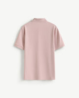 Burnished Lilac — Men's S.Cafe Short-Sleeve Polo Shirt — Ribbed Trim Collar