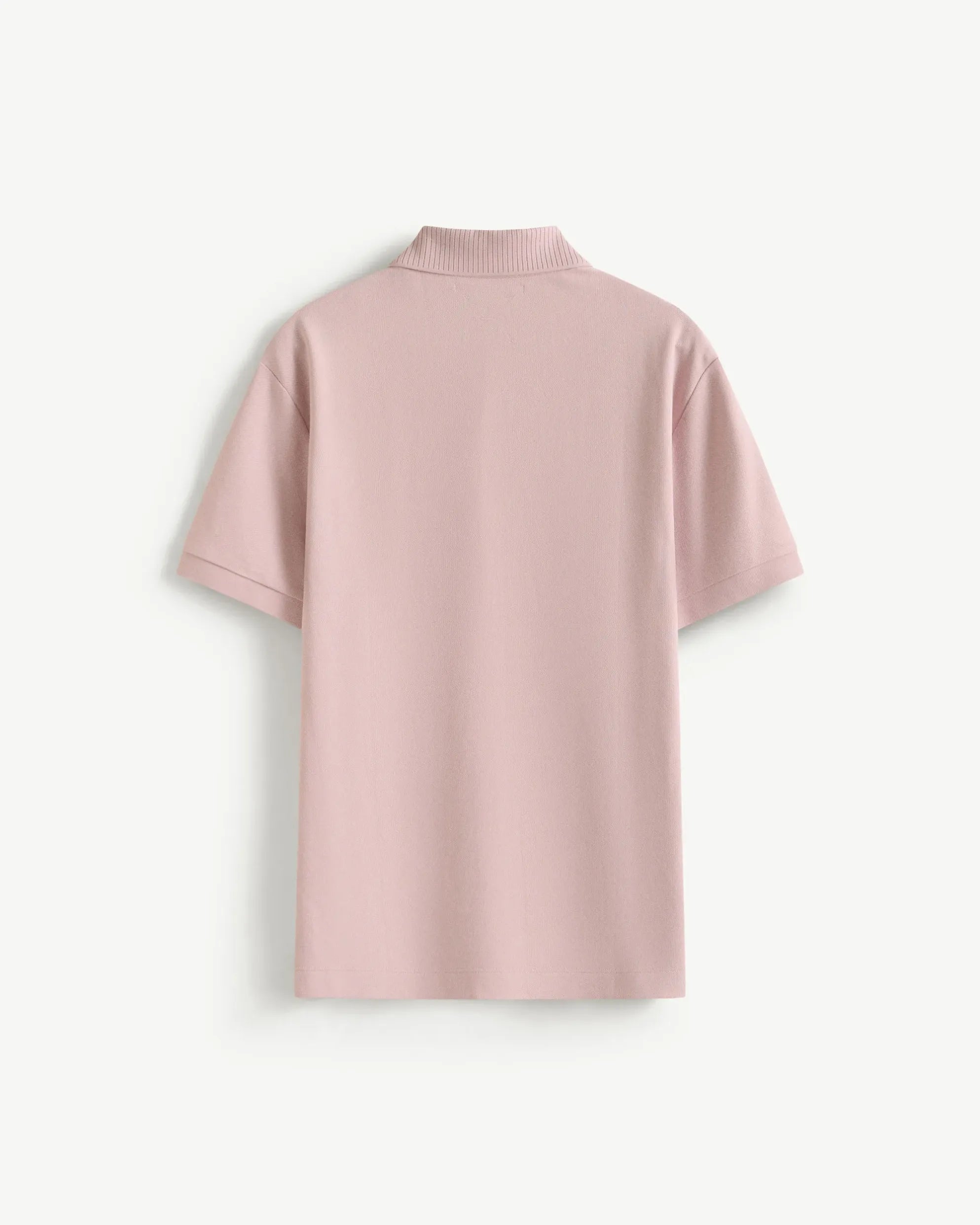 Burnished Lilac — Men's S.Cafe Short-Sleeve Polo Shirt — Ribbed Trim Collar