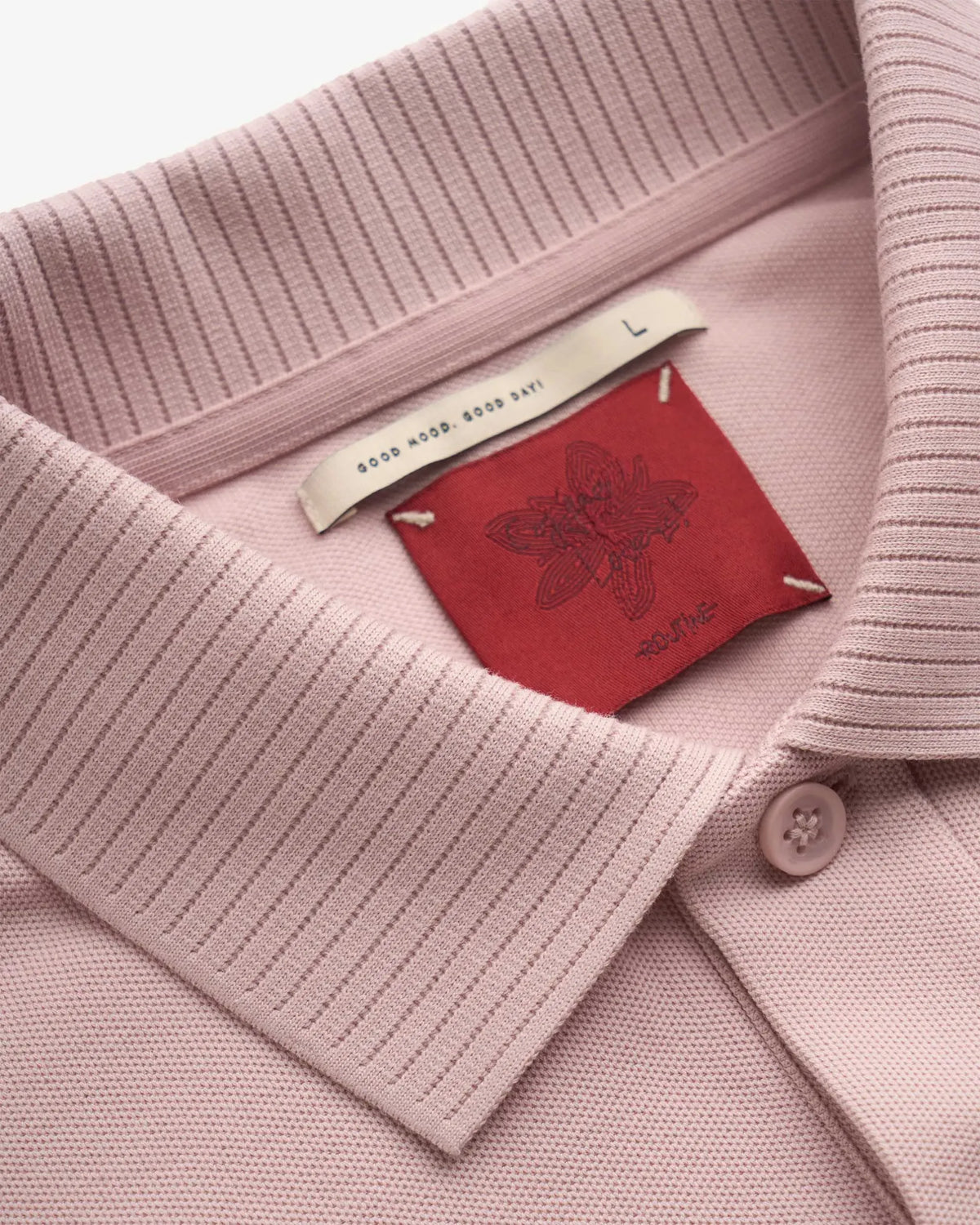 Burnished Lilac — Men's S.Cafe Short-Sleeve Polo Shirt — Ribbed Trim Collar
