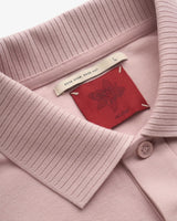 Burnished Lilac — Men's S.Cafe Short-Sleeve Polo Shirt — Ribbed Trim Collar