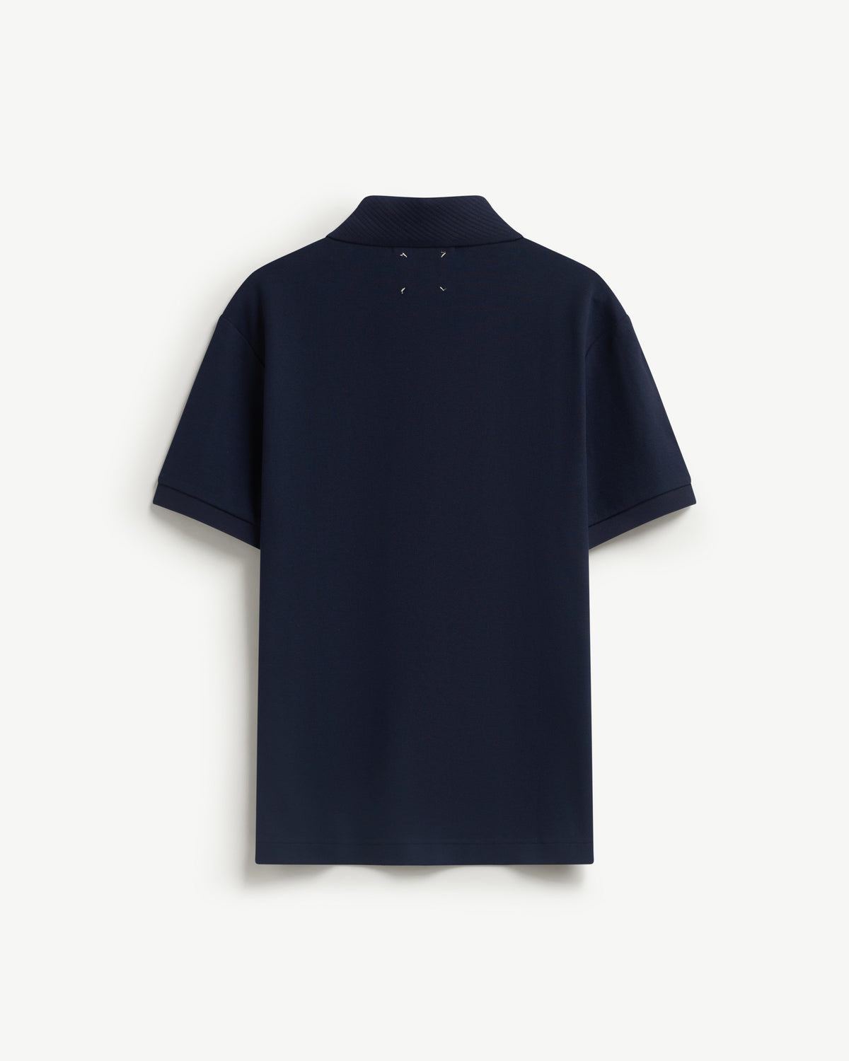 Navy — Men's S.Cafe Short-Sleeve Polo Shirt — Fitted, Ribbed Collar