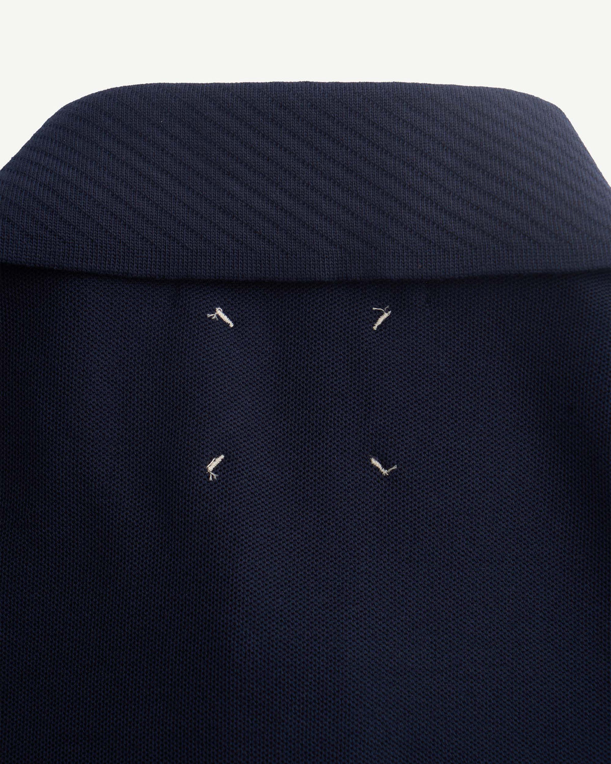 Navy — Men's S.Cafe Short-Sleeve Polo Shirt — Fitted, Ribbed Collar
