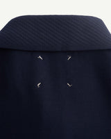Navy — Men's S.Cafe Short-Sleeve Polo Shirt — Fitted, Ribbed Collar
