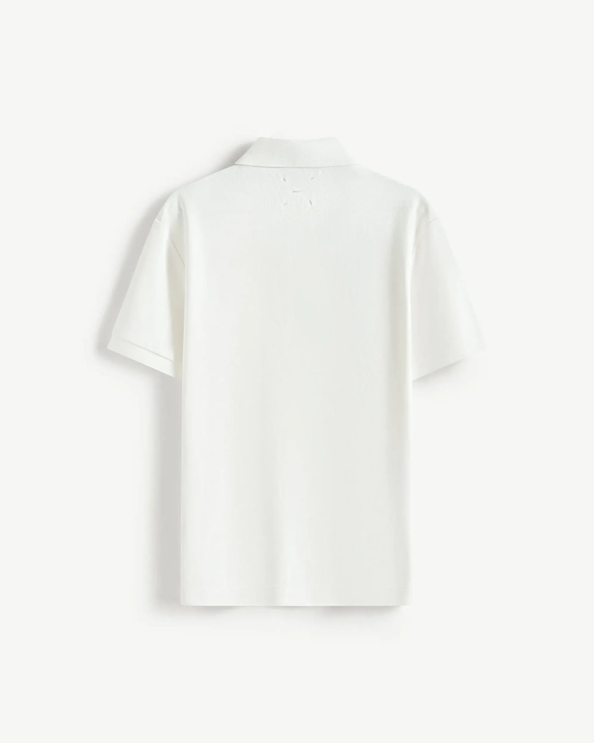 Off White — Men's S.Cafe Short-Sleeve Polo Shirt — Fitted, Ribbed Collar