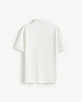 Off White — Men's S.Cafe Short-Sleeve Polo Shirt — Fitted, Ribbed Collar