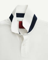 Off White — Men's S.Cafe Short-Sleeve Polo Shirt — Fitted, Ribbed Collar