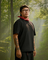 Black — Men's S.Cafe Short-Sleeve T-Shirt — Boxy Fit