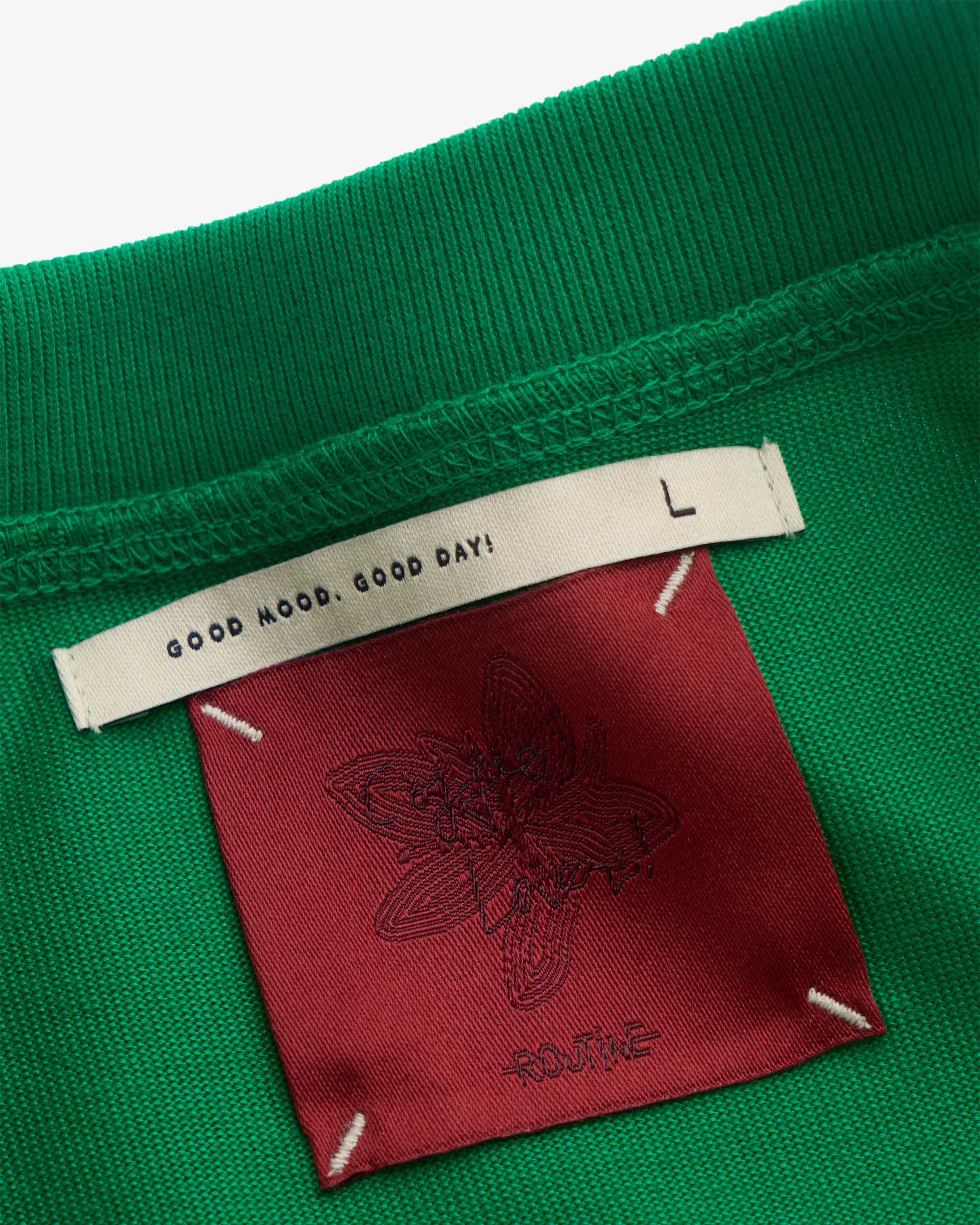 JOLLY GREEN — S.Café Short-Sleeve Embroidered Back T-Shirt — Boxy Fit