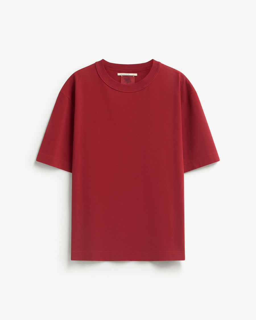 SUN-DRIED TOMATO — S.Café Short-Sleeve Embroidered Back T-Shirt — Boxy Fit