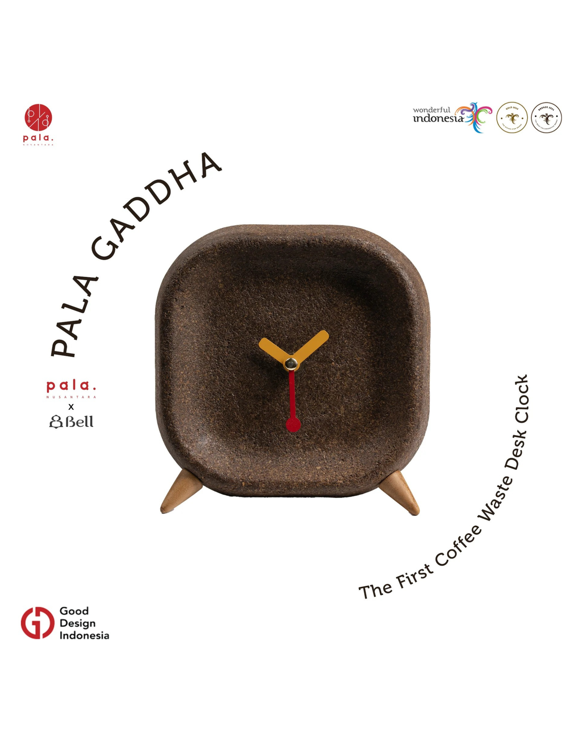 Gaddha Desk Clock — Dark