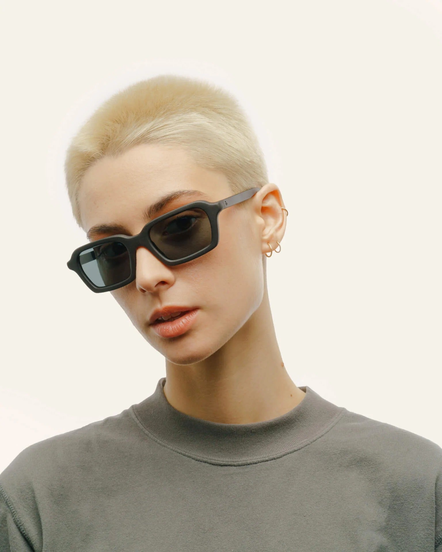 Lega Grey Sunglasses — On model