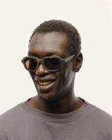 Brade Flax Brown Sunglasses — On model