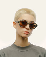 Brade Flax Brown Sunglasses — Size reference