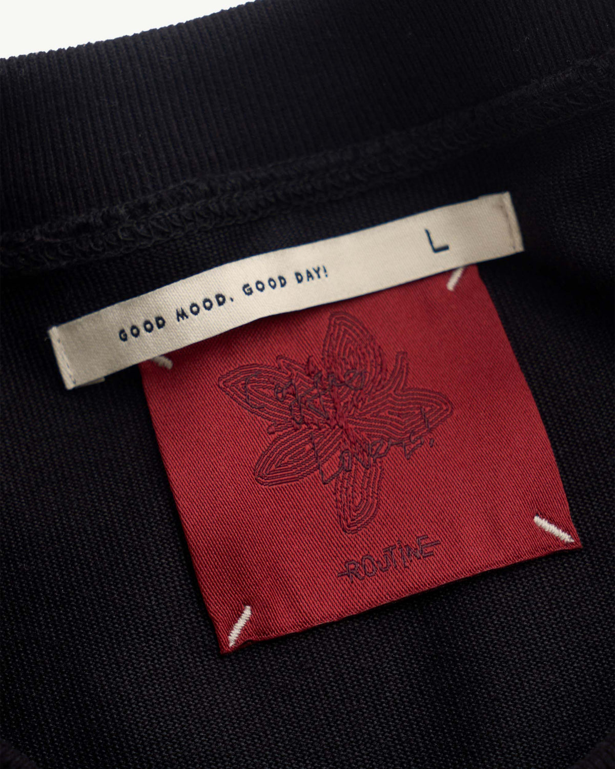 Black/Black — Men's S.Cafe Embroidered Short-Sleeve T-Shirt — Boxy Fit