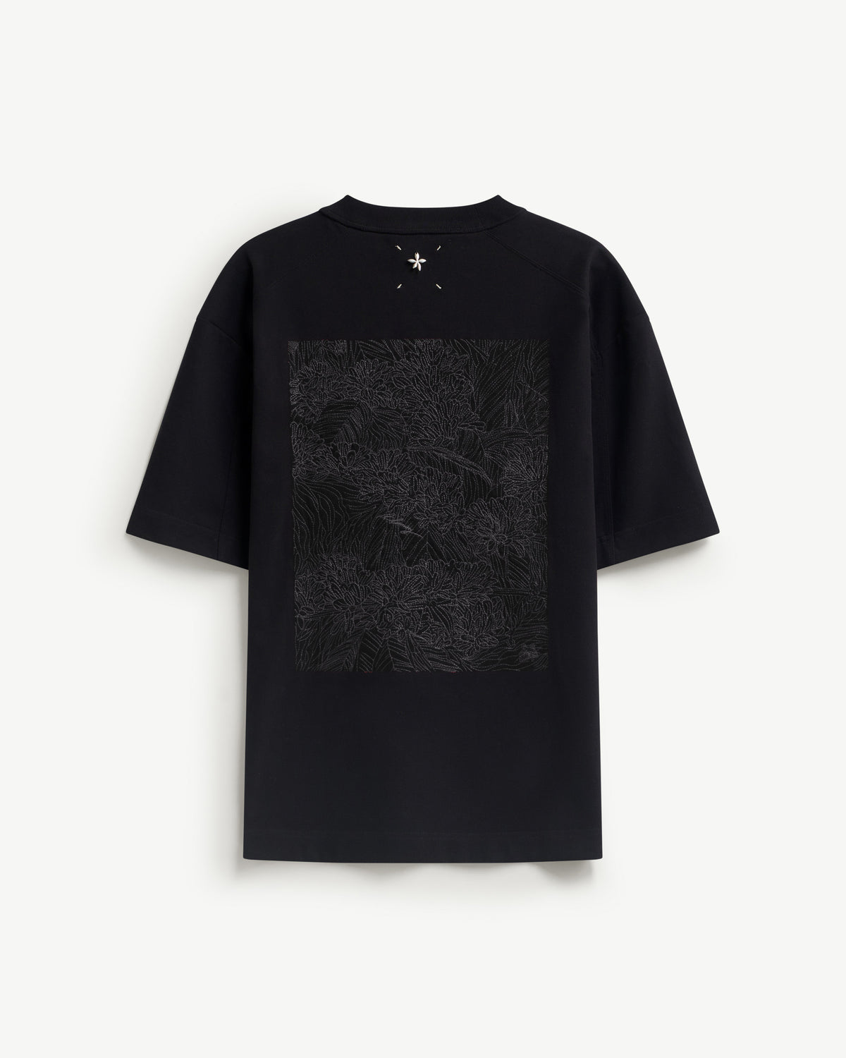 Black/Black — Men's S.Cafe Embroidered Short-Sleeve T-Shirt — Boxy Fit