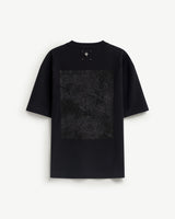Black/Black — Men's S.Cafe Embroidered Short-Sleeve T-Shirt — Boxy Fit