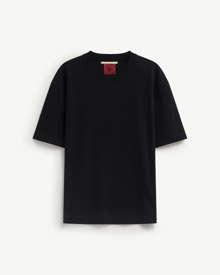 Black/Red — Men's S.Cafe Embroidered Short-Sleeve T-Shirt — Boxy Fit