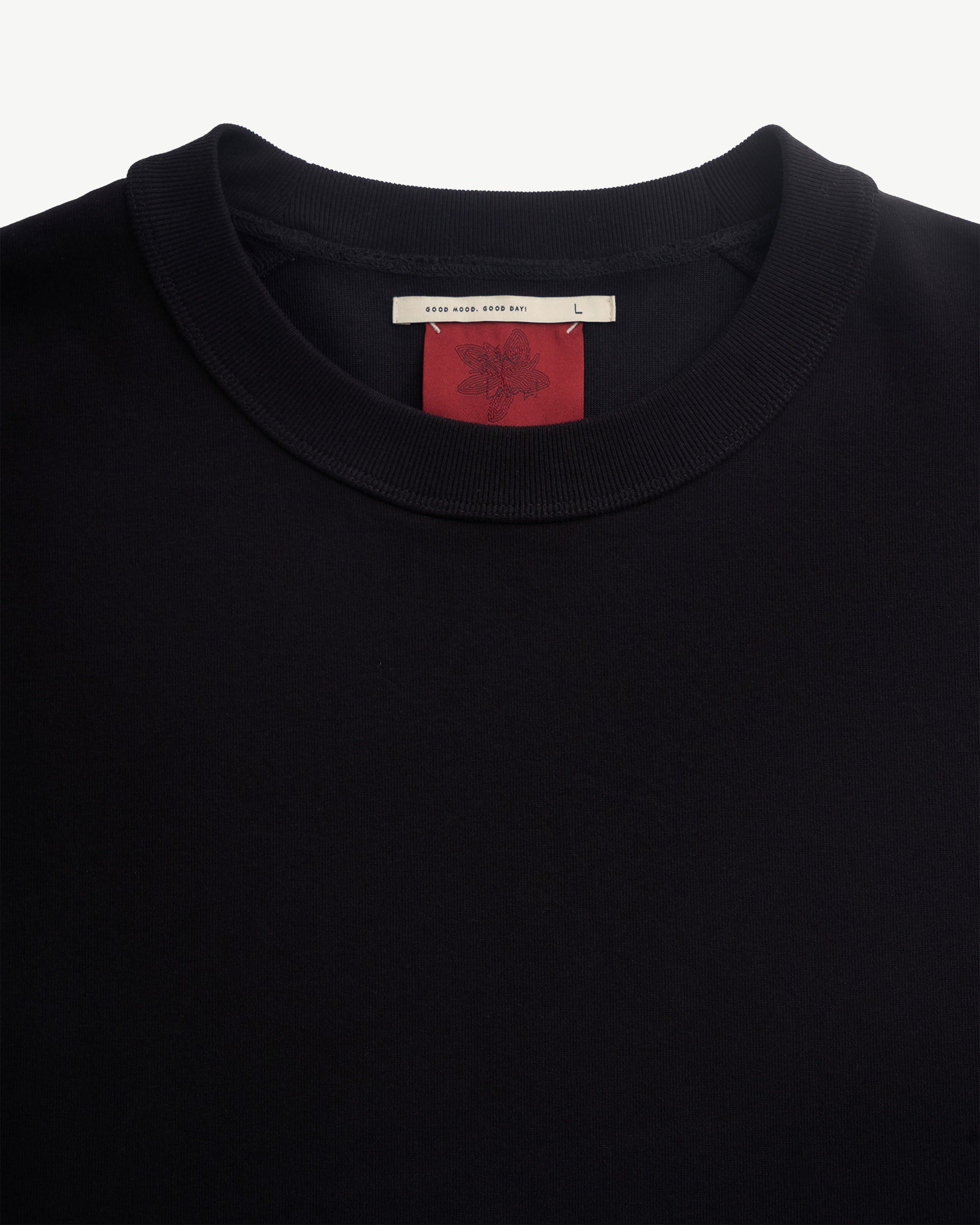 Black/Red — Men's S.Cafe Embroidered Short-Sleeve T-Shirt — Boxy Fit