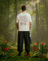 White/Red — Men's S.Cafe Embroidered Short-Sleeve T-Shirt — Boxy Fit