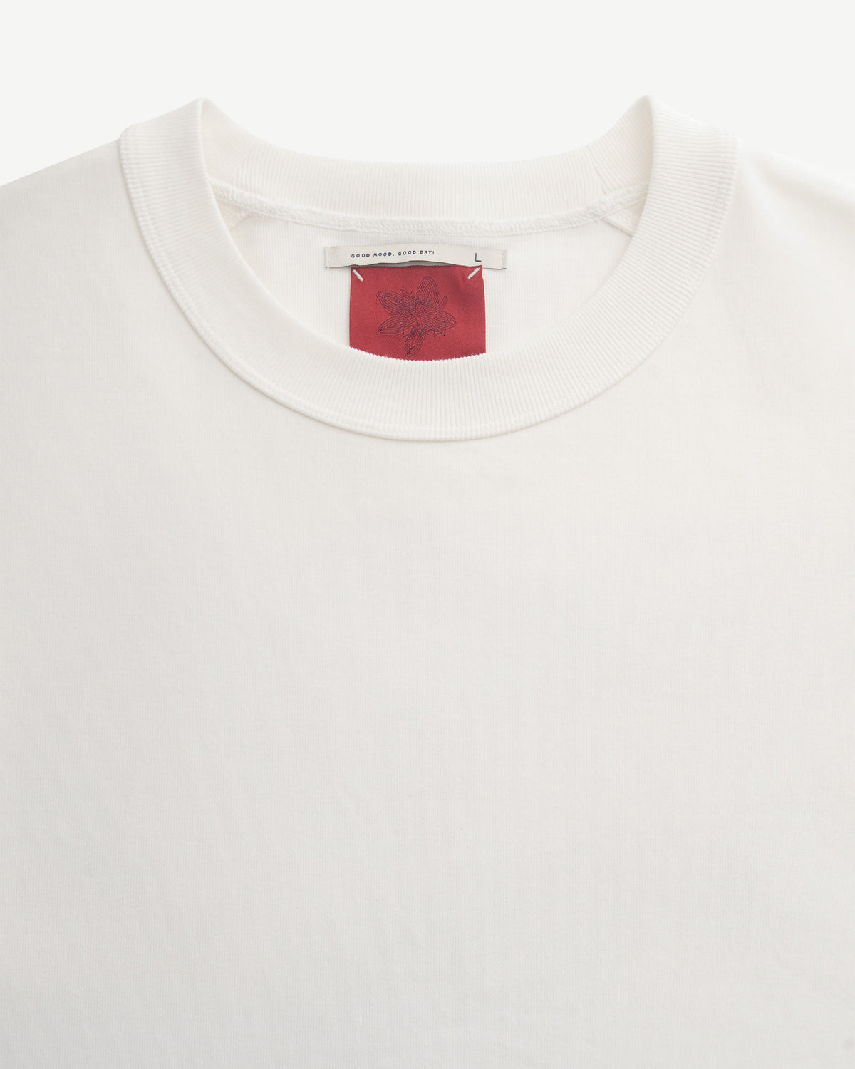 White/Red — Men's S.Cafe Embroidered Short-Sleeve T-Shirt — Boxy Fit