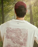 White/Red — Men's S.Cafe Embroidered Short-Sleeve T-Shirt — Boxy Fit
