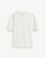 White/White — Men's S.Cafe Embroidered Short-Sleeve T-Shirt — Boxy Fit