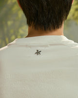 White/White — Men's S.Cafe Embroidered Short-Sleeve T-Shirt — Boxy Fit