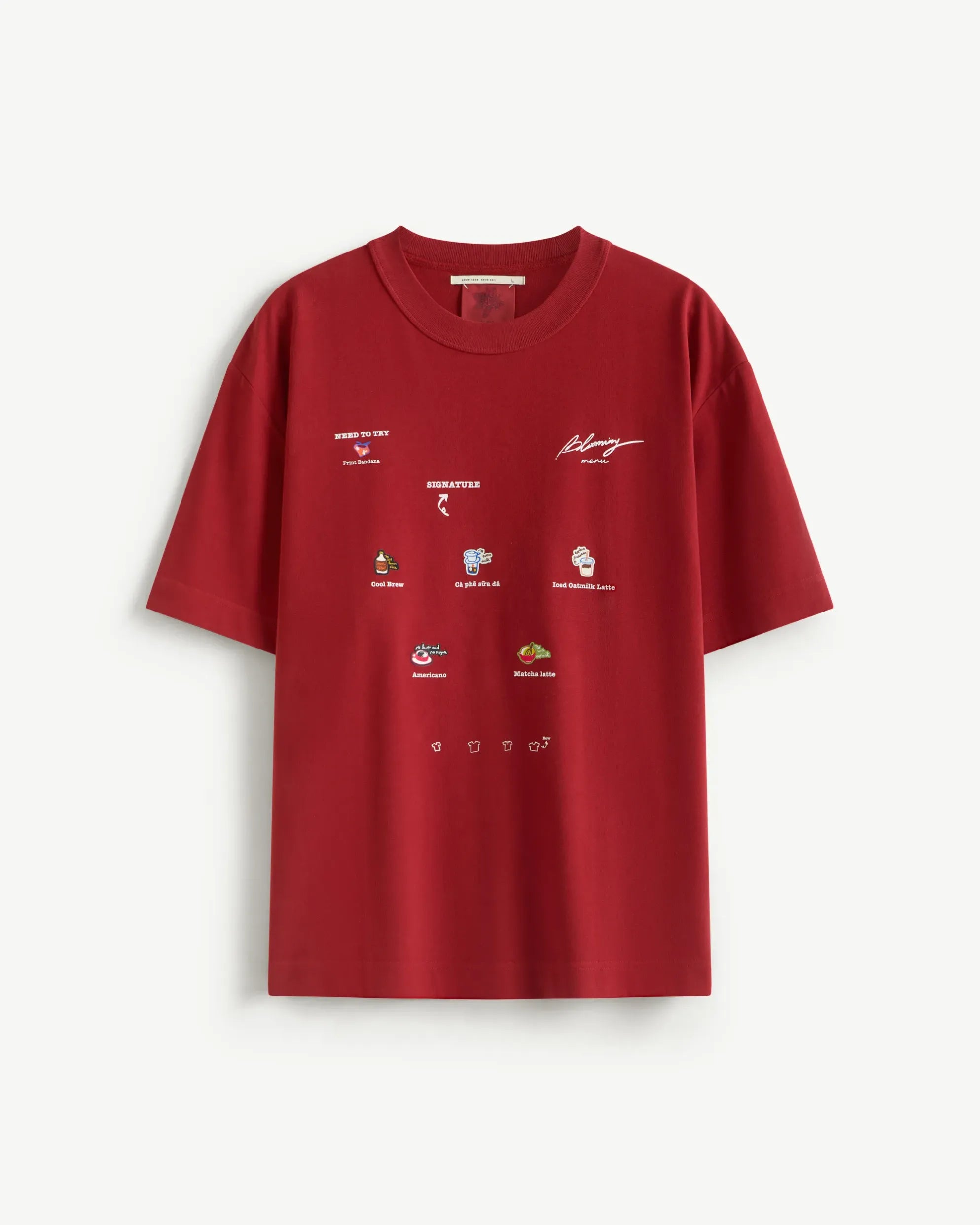 S.Café Back Print T-Shirt — Sundried Tomato