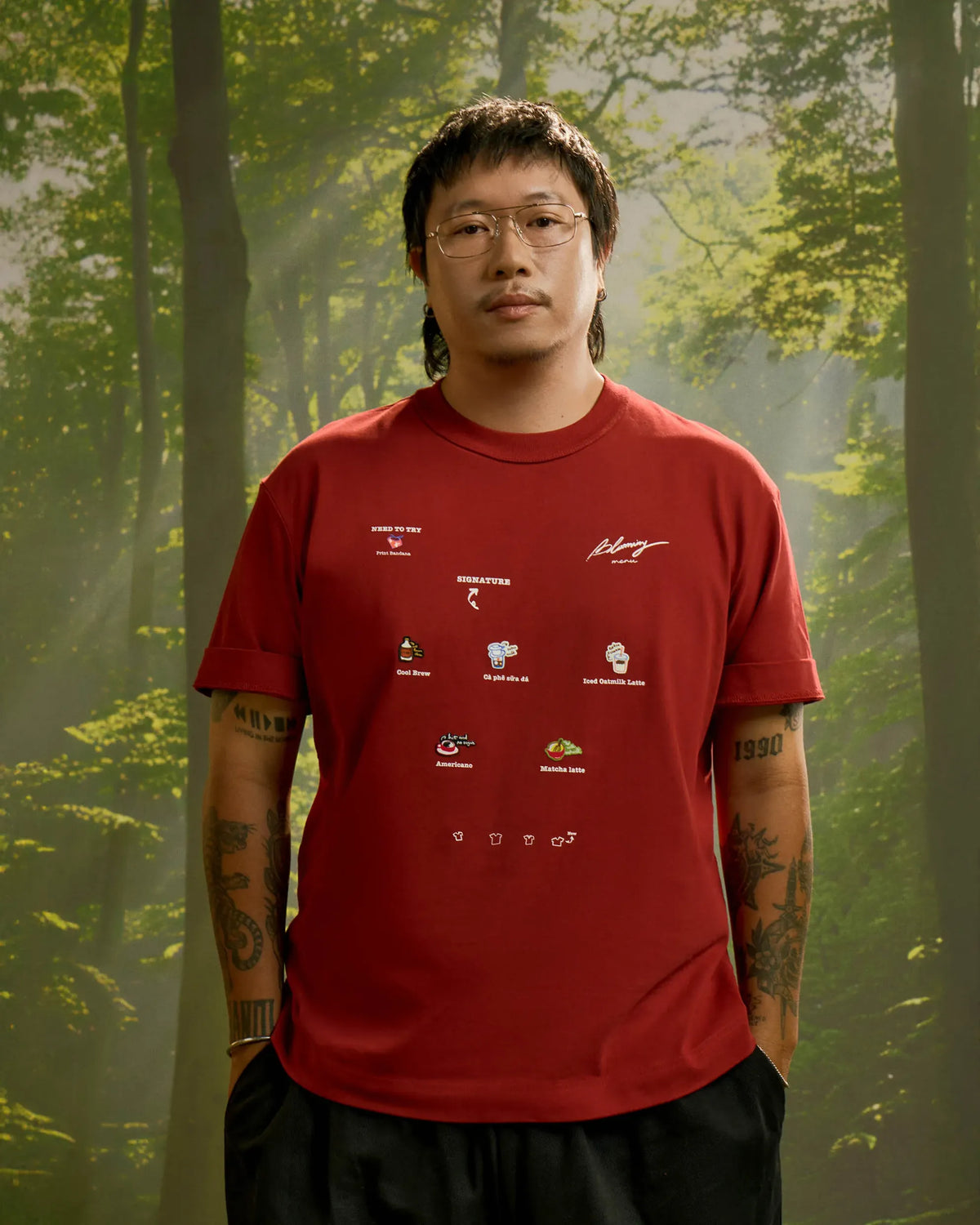 S.Café Back Print T-Shirt — Sundried Tomato